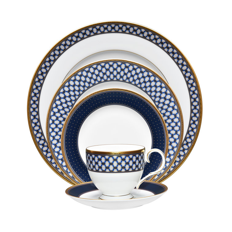 Noritake Blueshire Bone China Dinnerware Set of 5 & Reviews Wayfair